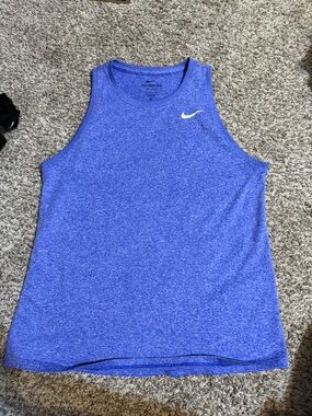 Nike Blue Heather Dri-FIT Performance Tank